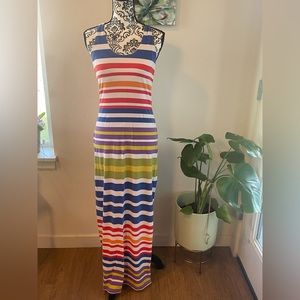 Tommy Bahama Striped Maxi Dress - Blue, Red, Green